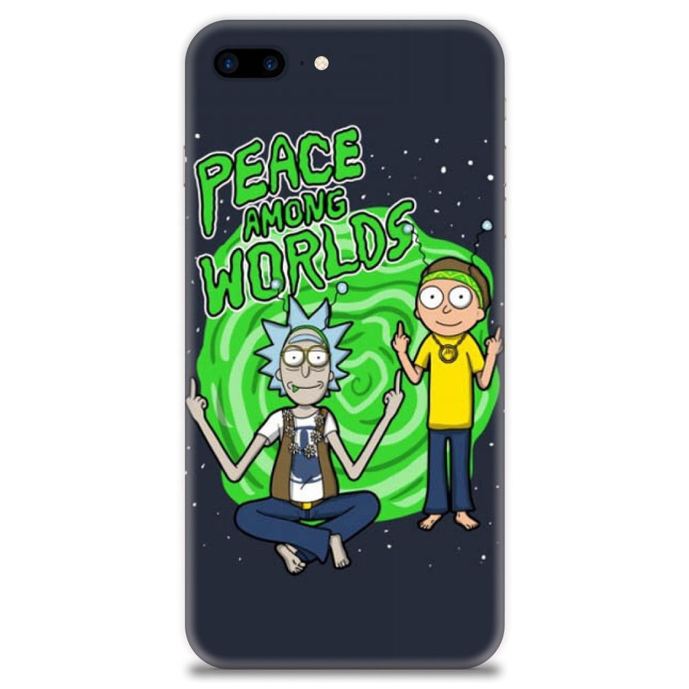 Чехол-наклейка виниловый для Apple iPhone 7 Plus RICK AND MORTY BLACK -  купить с доставкой по выгодным ценам в интернет-магазине OZON (210877140)