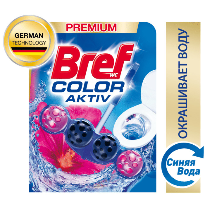 Блок для унитаза Bref Color Aktiv Цветочная свежесть, 50 г - купить с ...