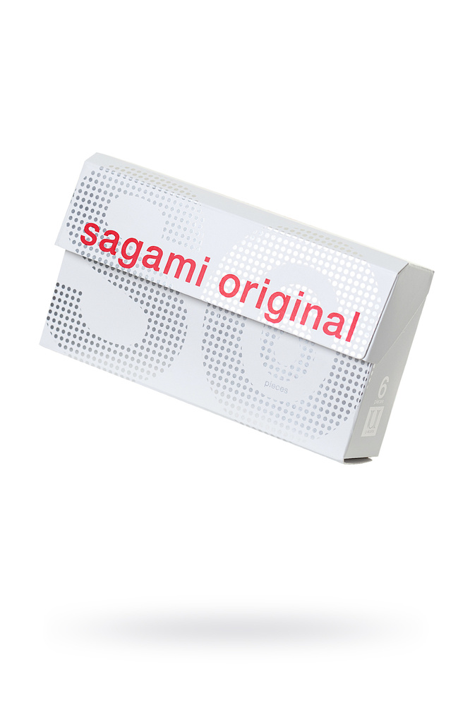 Презервативы Sagami Original 0.02, большой размер, 6 шт., полиуретан, ультратонкие, гладкие (19 см, 5,8 #1