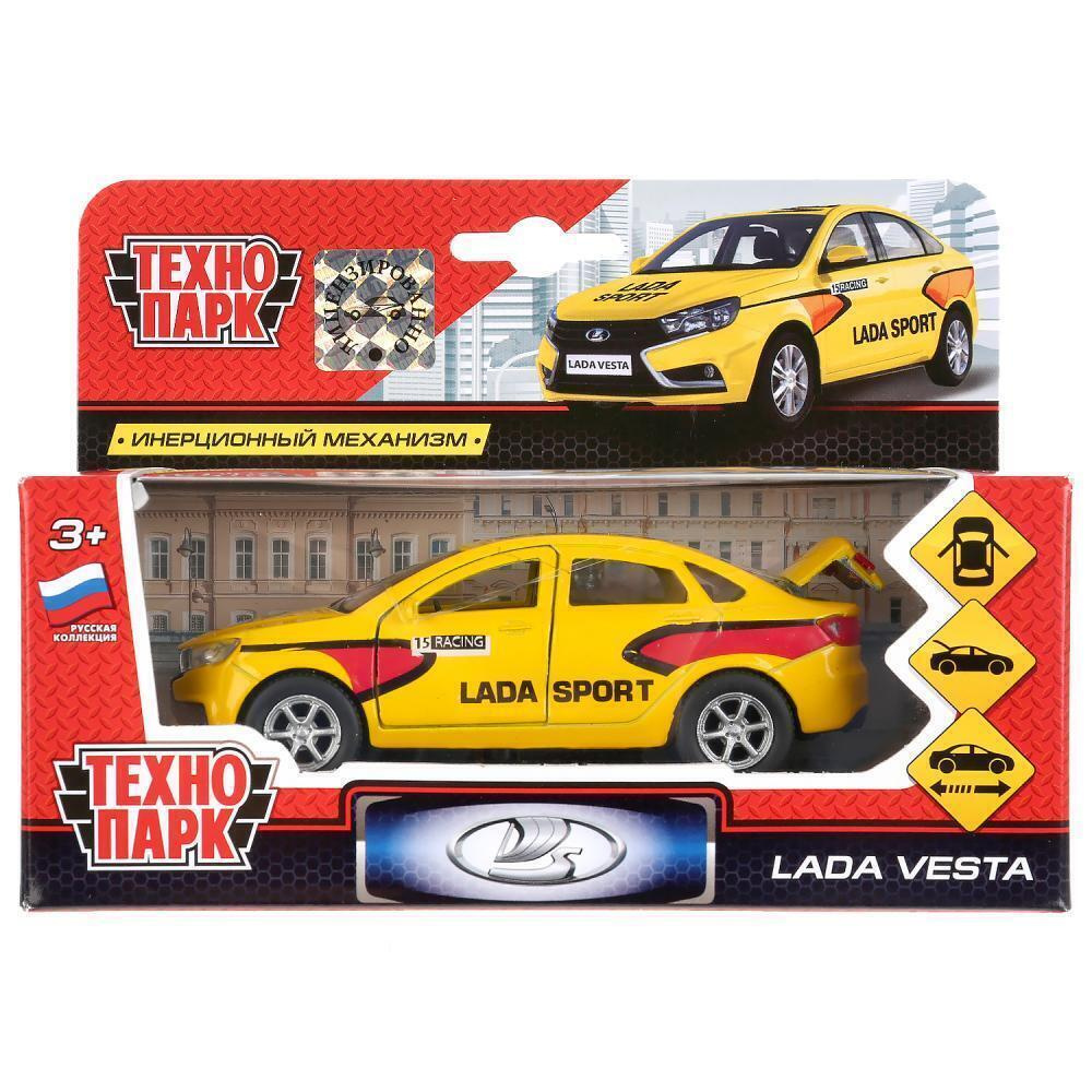 Машина Технопарк Lada Vesta Sport 12 см желтая металл инерция, SB-16-40-S-WB