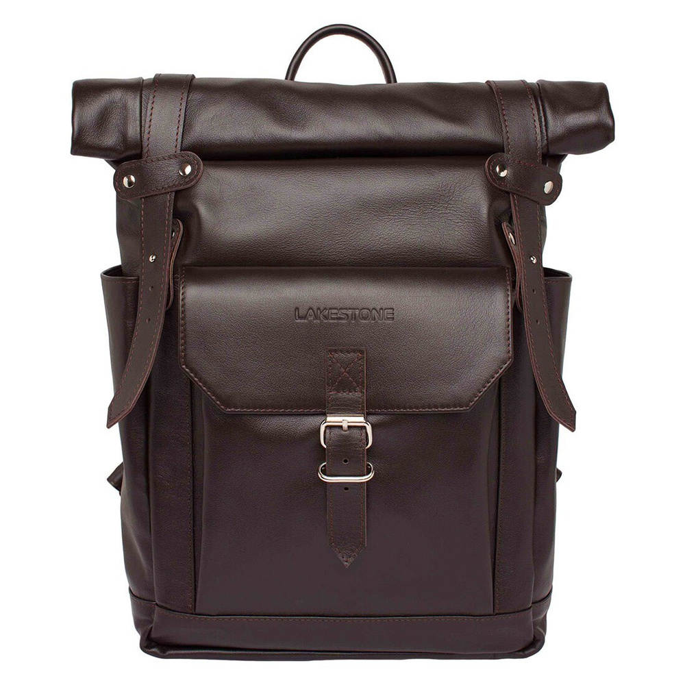 Рюкзак мужской LAKESTONE, кожаный, городской, большой, для ноутбука ...