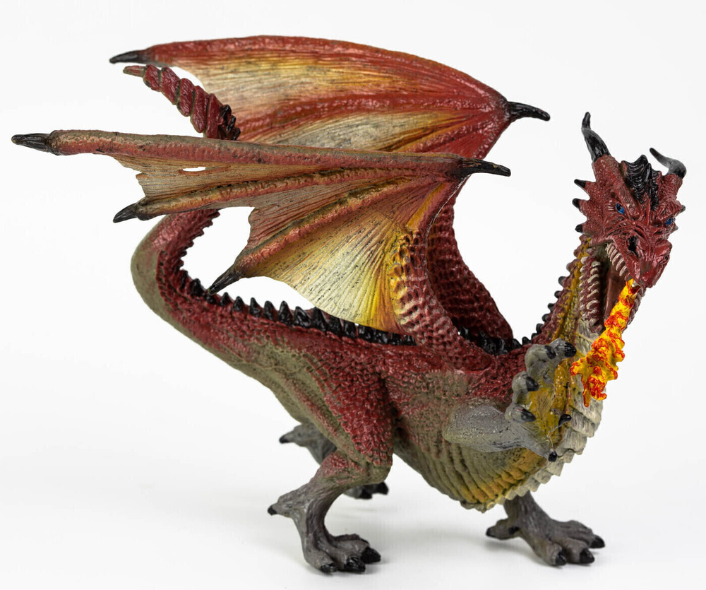 Фигурка животного Derri Animals Дракон Огнедышащий, для детей, игрушка коллекционная декоративная, 84114, #1