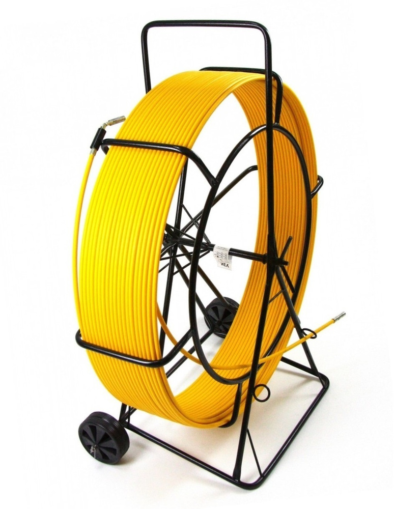 Протяжка для кабеля, высокопрочная, D11 мм, L50 м, на усиленной телеге ...