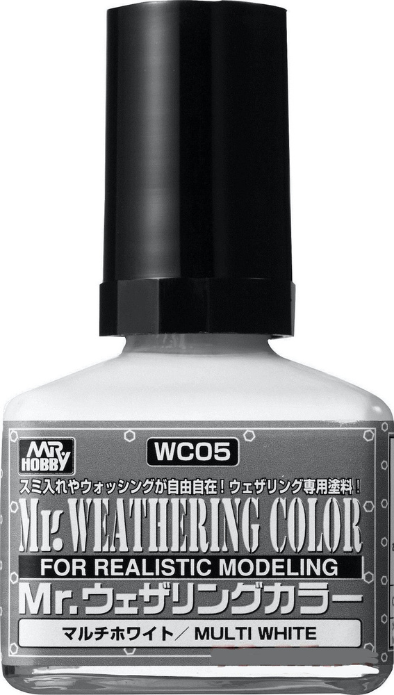 MR.HOBBY Mr.Weathering Color Multi White, Белый, Смывка для везеринга без кисточки, 40 мл  #1