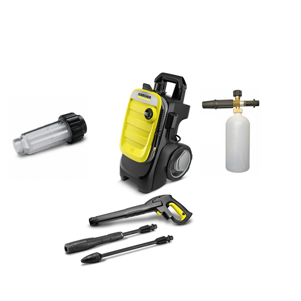 Минимойка Karcher K 7 Compact + фильтр + пенная насадка - купить в  интернет-магазине OZON с доставкой по России (275052804)