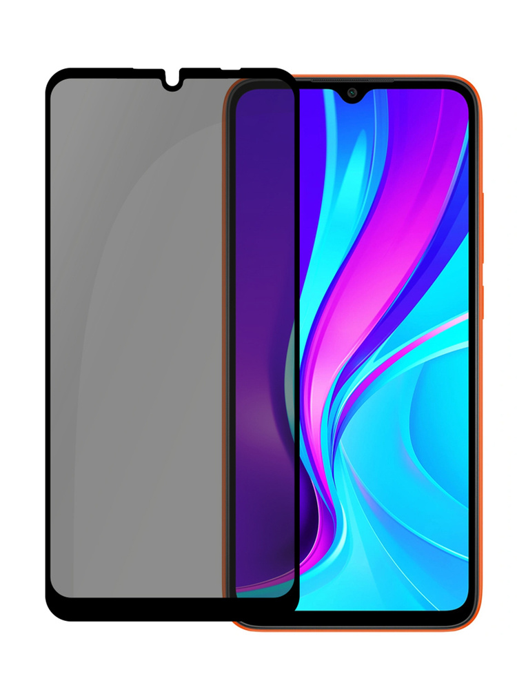 Защитное стекло PERO Full Glue Privacy для Xiaomi Redmi 9C, черное ...