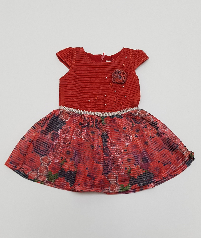 Платье Девочки Baby Rose красный Вечерний/праздничный Короткий Трикотаж ...