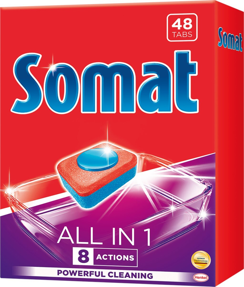 Таблетки для посудомоечной машины SOMAT All in 1, 48 шт.