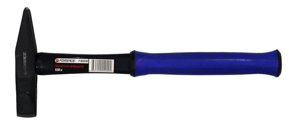 Молоток сварщика с фиберглассовой ручкой и резиновой противоскользящей накладкой (500г) Forsage F-905500 #1