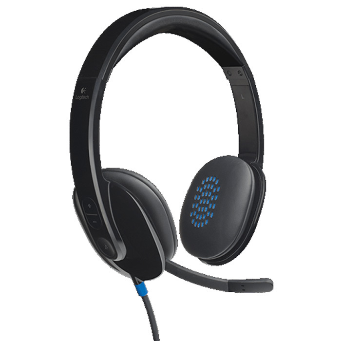 Игровые наушники Logitech Headset H540, черный - купить по доступной ...
