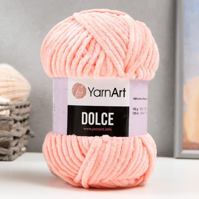 Пряжа для вязания YarnArt "Dolce" 100% микрополиэстер 120м/100гр, 764 персик  #1