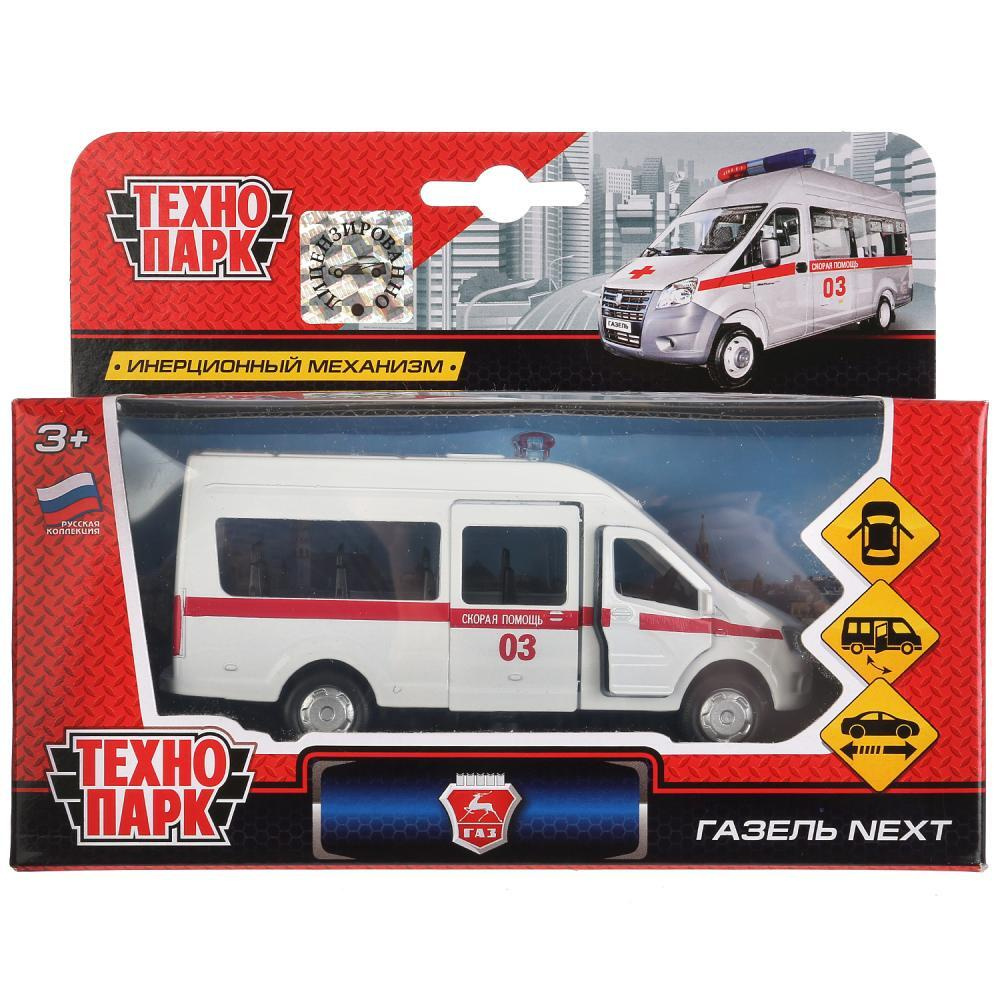 ТехноПарк Машина \"ГАЗ Газель Next Скорая помощь\", 12 см, металлическая ...
