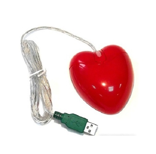 Мышь проводная Смехторг Сердце, красный - купить по выгодной цене в ...