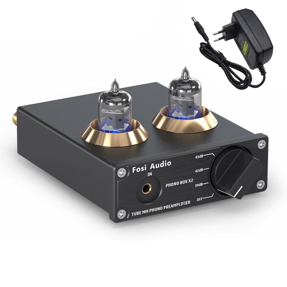 Fosi Audio Box X2 Phono Preamp for Turntable Preamplifier and BT05 Bluetooth 5.0 Transmitter and Receiver 