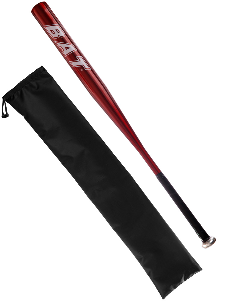 Бита бейсбольная алюминиевая Fitroots Bat 25"(63 см), чехол в комплекте, красная  #1