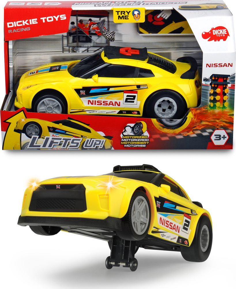 Машина рейсинговый автомобиль Nissan GTR моторизированная 25,5 см свет звук  Dickie Toys 3764010 - купить с доставкой по выгодным ценам в  интернет-магазине OZON (400477187)