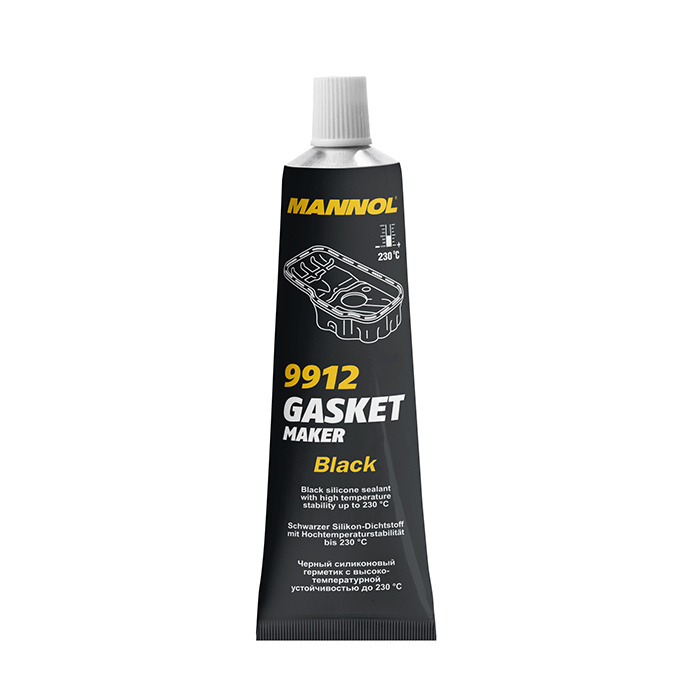 Прокладка герметик Gasket Maker Black 9912 85гр черный силиконовый (от -40С до +230С) MANNOL  #1