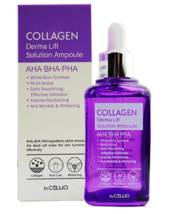 Dr.Cellio, ampoule Сыворотка для лица с коллагеном collagen derma lift ...