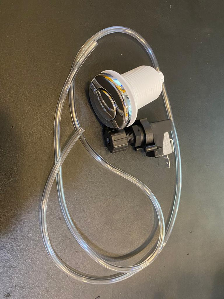 Пневмокнопка для аттракционов бассейна в сборе (кнопка хром ...