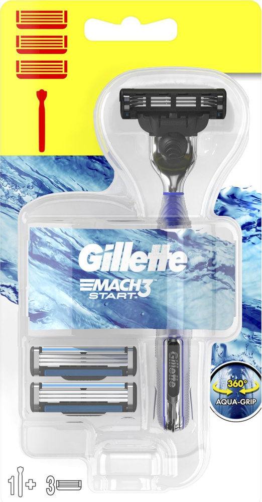Gillette Mach3 Start Мужская Бритва, 3 кассеты, с 3 лезвиями, прочнее ...