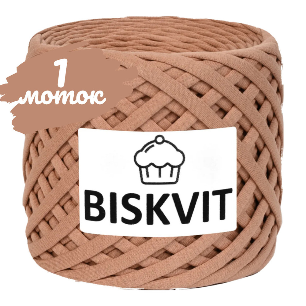 Трикотажная пряжа Biskvit  печенье, 100м., лицевая, (бисквит) #1