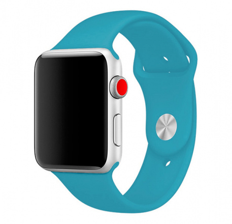 Ремешок для Apple Watch, силиконовый 38/40 мм / Ремешок для смарт часов (голубой)  #1