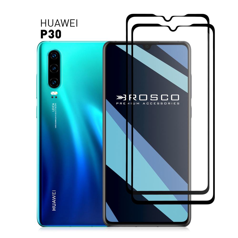 Набор стекол для Huawei P30 (Хуавей П30) с олеофобным покрытием, ROSCO -  купить с доставкой по выгодным ценам в интернет-магазине OZON (543904192)