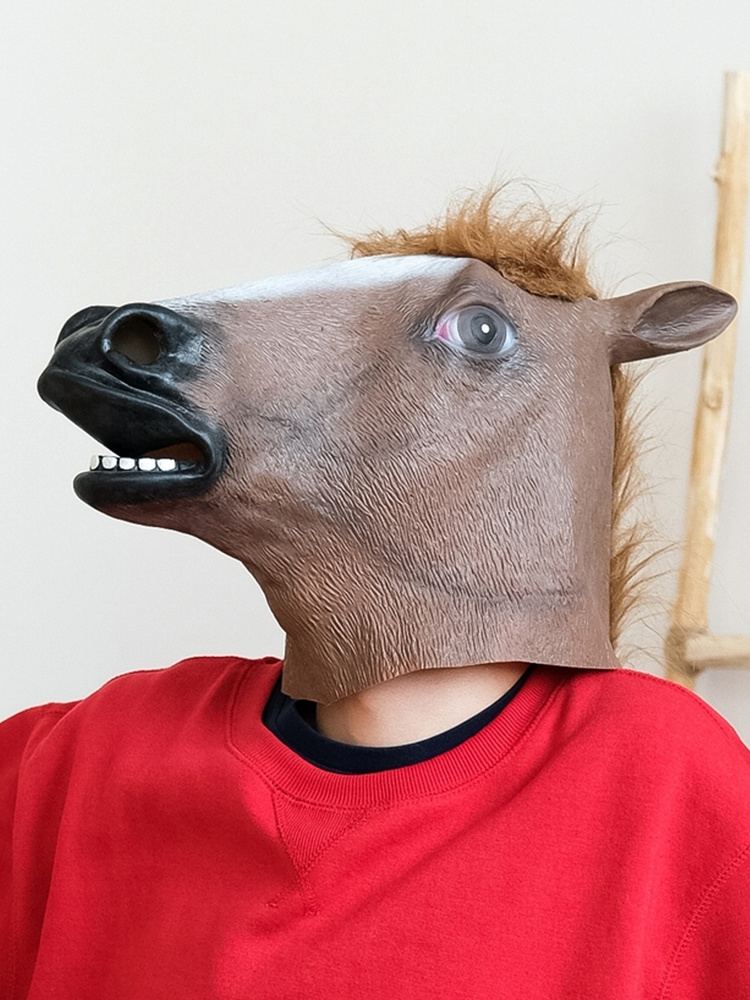 Карнавальная маска голова Лошади / Маска Коня - купить по доступным ценам в  интернет-магазине OZON (259926420)