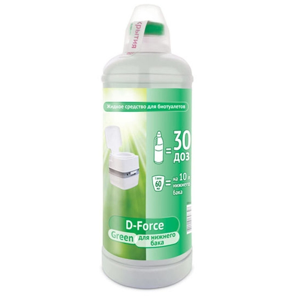 Жидкое средство для биотуалетов Ваше хозяйство D-Force Green 1,8л  #1