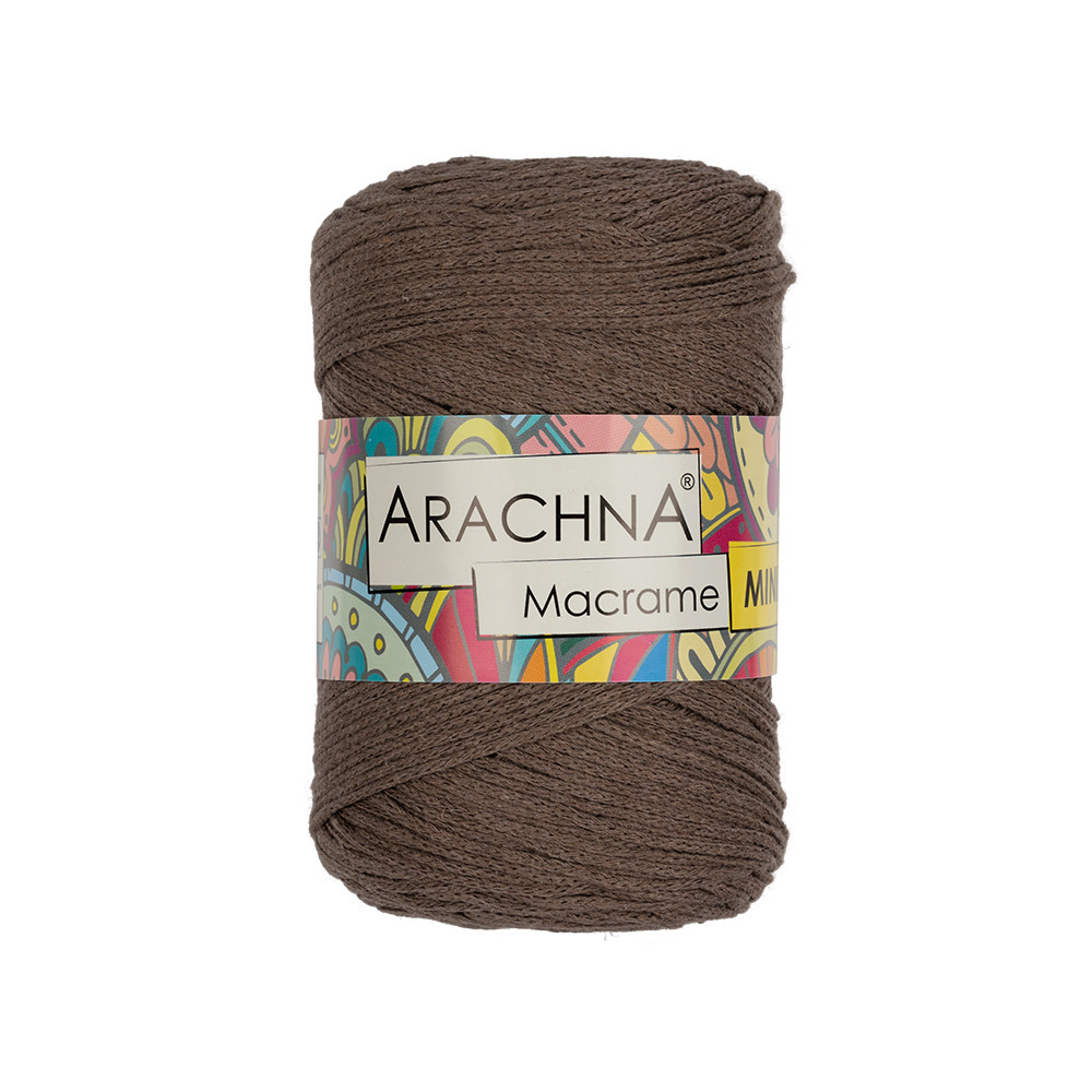 Пряжа Arachna "Macrame Mini" 80% хлопок, 20% полиэстер 4 шт. х 250 г 200 м №26 св.коричневый  #1