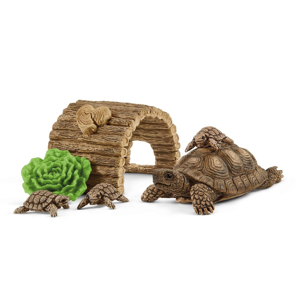 Schleich 42506 Домик для черепах, 4 предмета