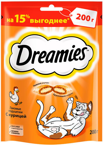 Dreamies лакомые подушечки с Курицей, 200 г #1