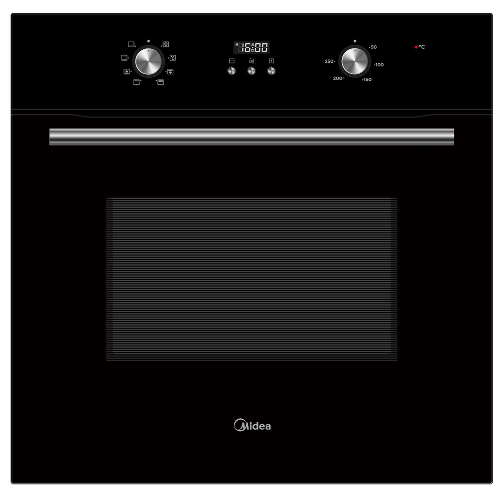 Электрический духовой шкаф Midea MO47001GB, 59.5 см, 65 л, 7 режимов, гриль, традиционная очистка, черный #1