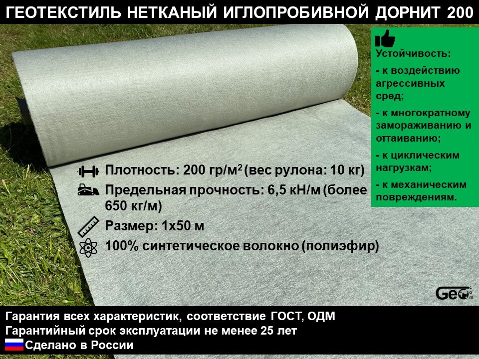 Геотекстиль ГЕОКОМПОЗИТ Купить По Выгодной Цене В Интернет.