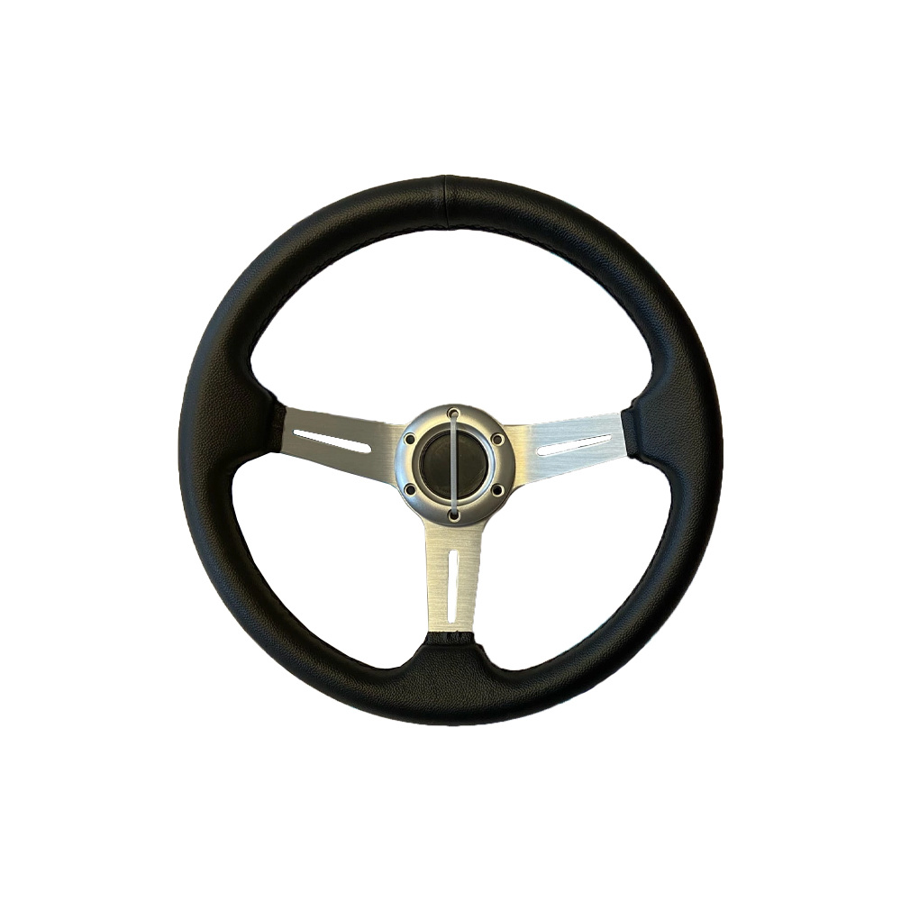 Руль дрифт с выносом серебро черный на ВАЗ 2101; ВАЗ 2102; ВАЗ 2103 ...