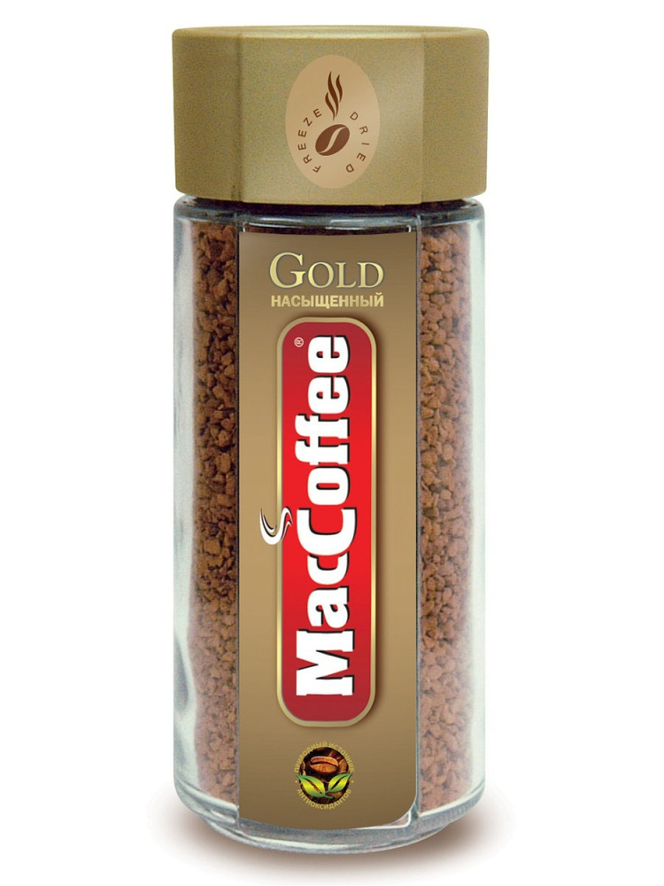 Кофе Маккофе Голд растворимый в стеклянной банке 100 г MacCoffee Gold ...