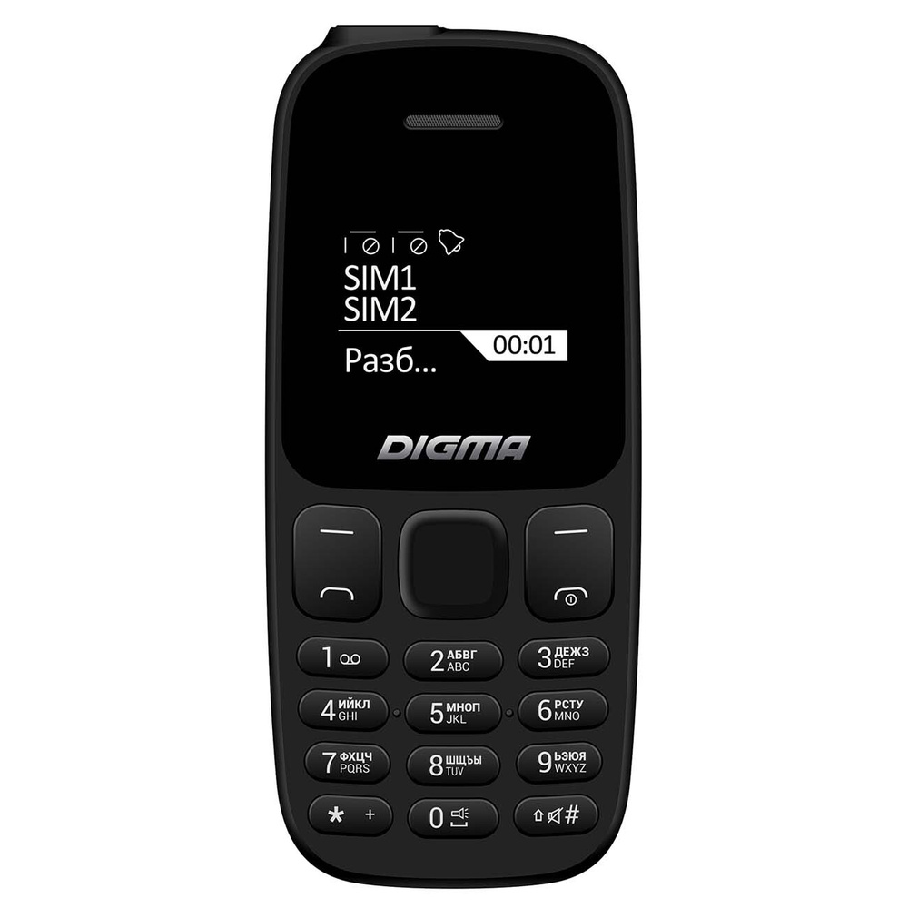 Мобильный телефон Digma Linx A106 Black (LT1065PM), черный - купить по  выгодной цене в интернет-магазине OZON (1429016061)