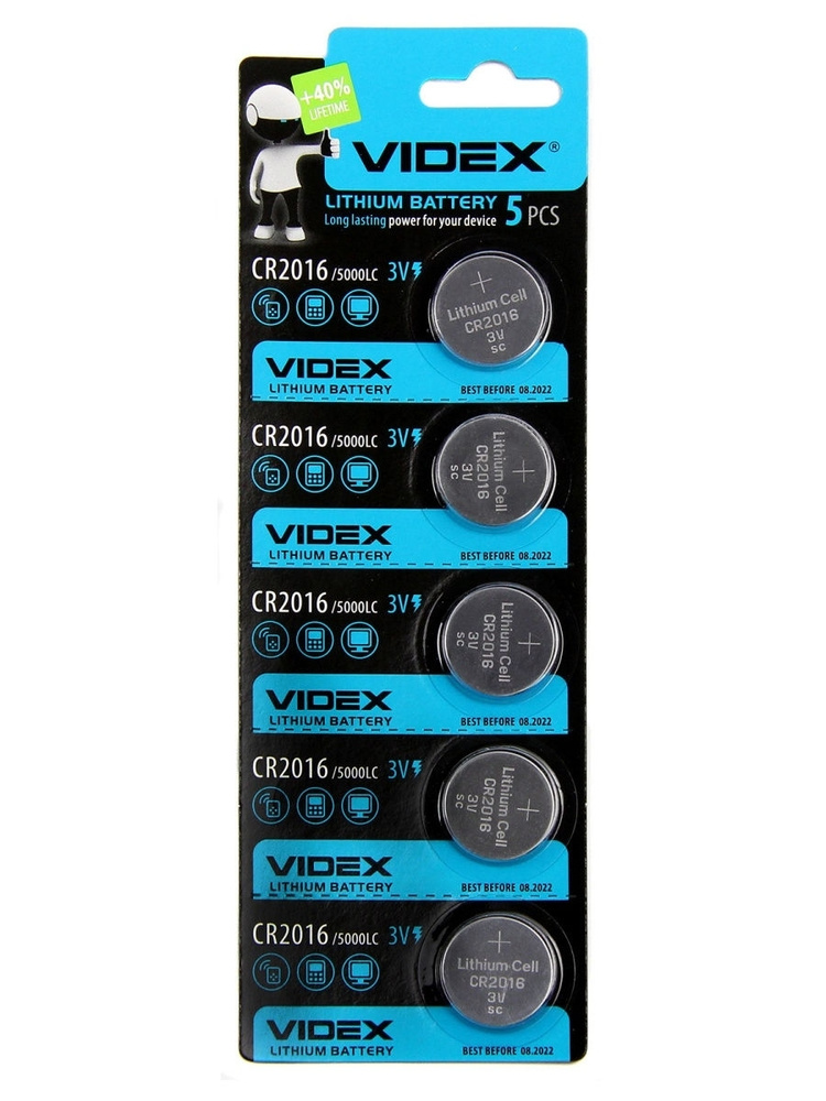 Батарейки Videx CR2032 упаковка из 5 штук 5004LC 3V lithium - купить с ...