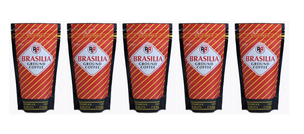 Кофе молотый Royal Armenia "Brasilia" 100 грамм ZIP пакет 5 штук #1