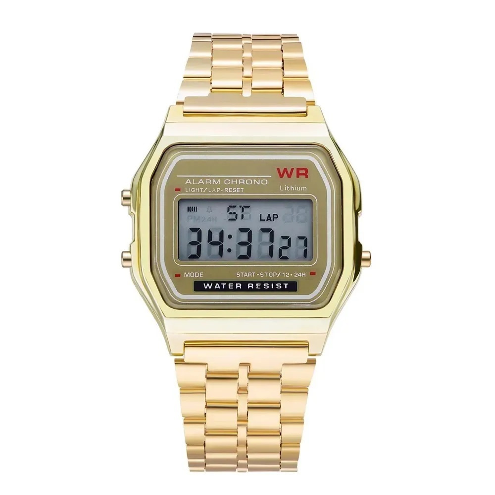 Наручные часы мужские, спортивные, электронные, цвет золотой, 1 шт - купить с доставкой по выгодным ценам в интернет-магазине OZON (388563638)