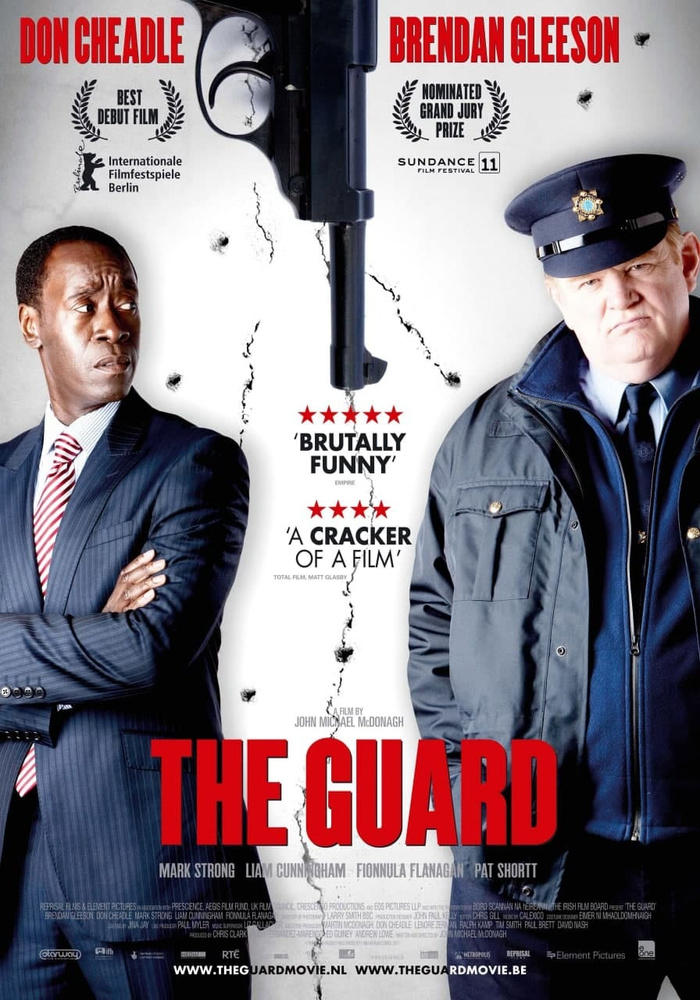 плакат, постер Однажды в Ирландии (The Guard, 2011г) на холсте, размер 21х30см  #1