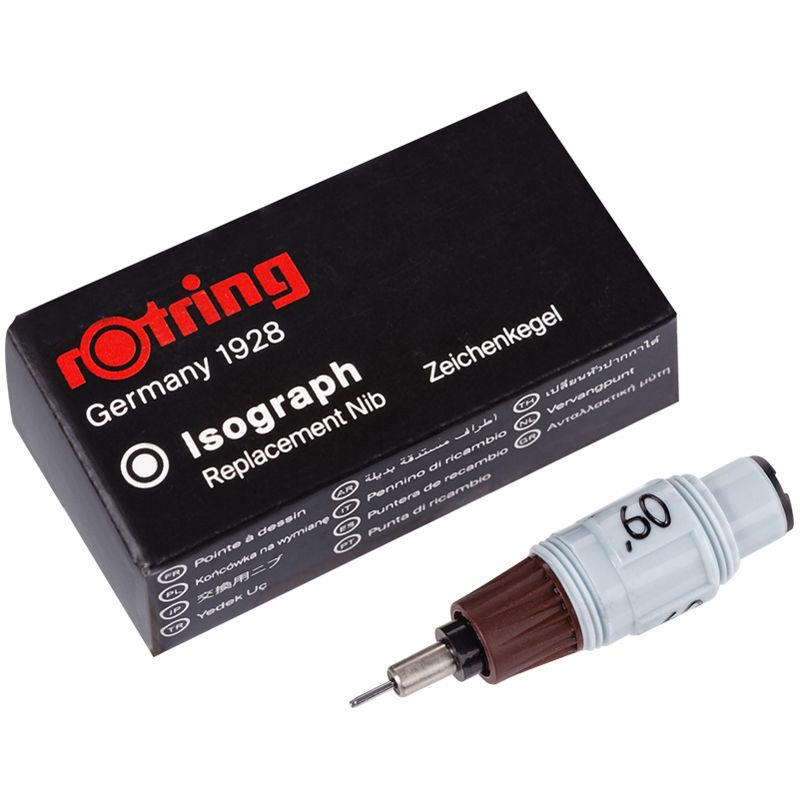 Пишущий элемент для изографа Rotring 0,6мм, картон. упаковка  #1