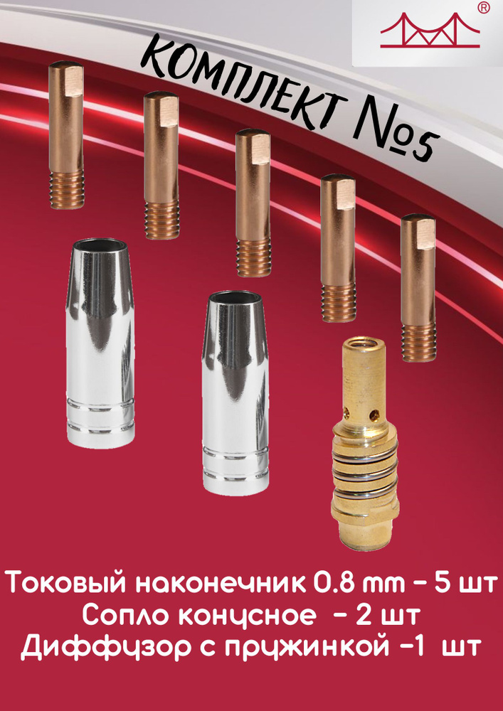 Набор ЗИП для сварочного полуавтомата MIG-15 - диффузор - сопло ...