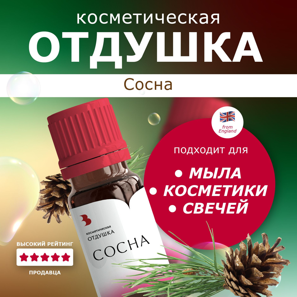 Отдушка для мыла "Сосна" (Хвойный лес) косметическая, для мыловарения, свечей, бомбочек, косметики 10 #1