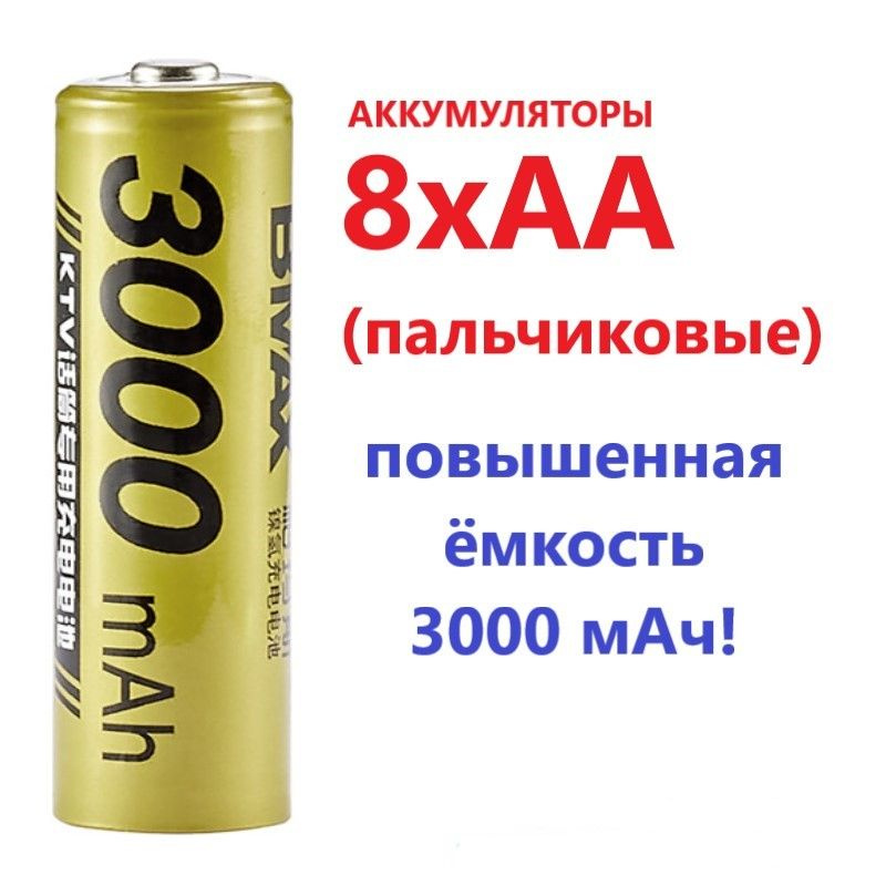 Аккумуляторные перезаряжаемые никель-металлгидридные батарейки АА .