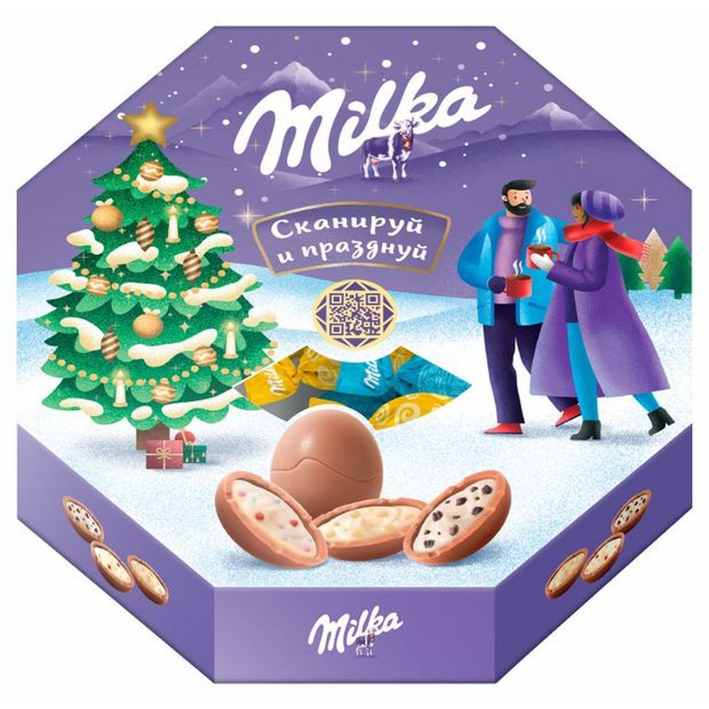 MILKA / МИЛКА Бон Бон, Шоколад фигурный, конфеты Ассорти, Коробка, 94 ...