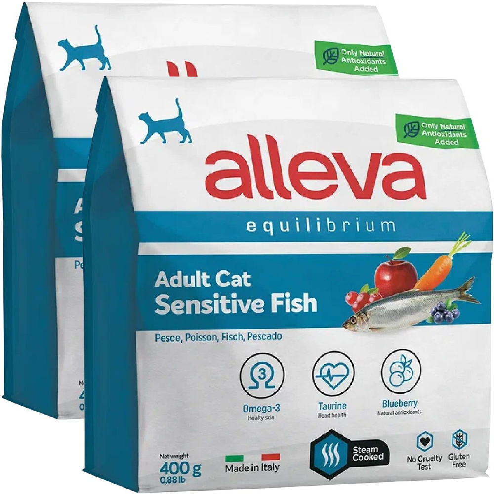 ALLEVA EQUILIBRIUM ADULT CAT SENSITIVE FISH для взрослых кошек с чувствительным пищеварением с рыбой #1