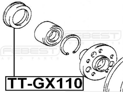 Пыльник подшипника задней ступицы (toyota altezza/altezza Febest ...