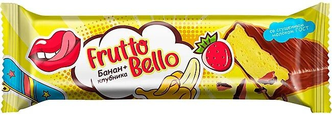 Батончик-суфле со вкусом клубника-банан Frutto Bello, 35 г - 18 шт.  #1