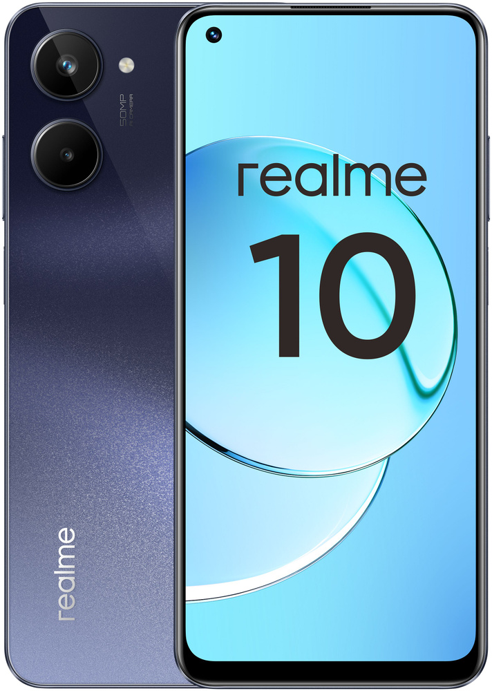 realme Смартфон 10 Ростест (EAC) 8/256 ГБ, черный #1